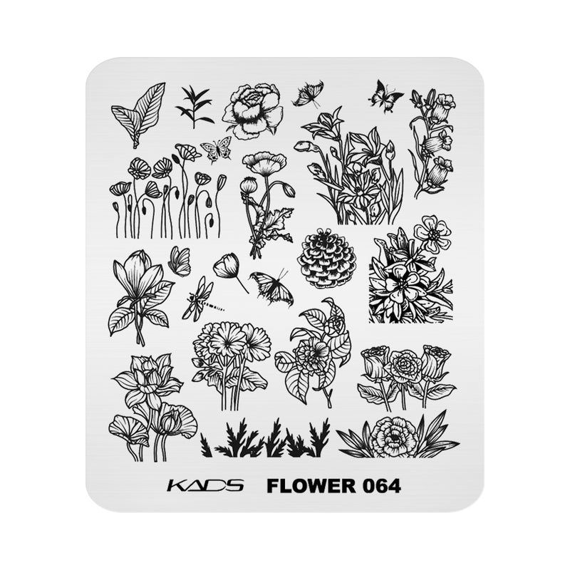 Kads - Flower 064 Stamping Plate