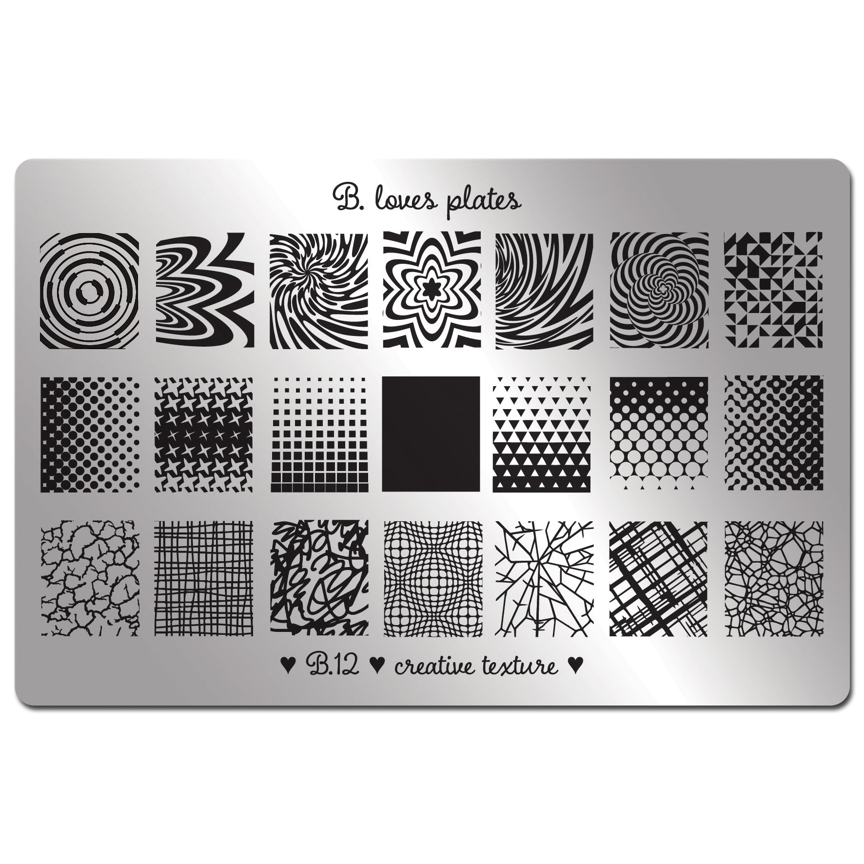 Designer Nail Stamp Plate B