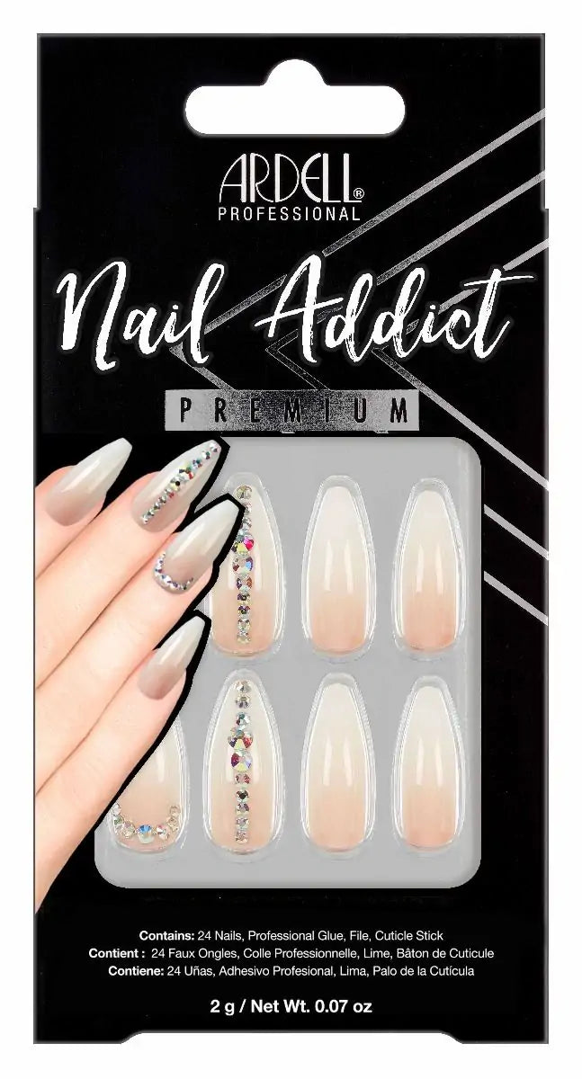 Ardell - Nail Addict Premium Nude Light Crystals Press On Nails