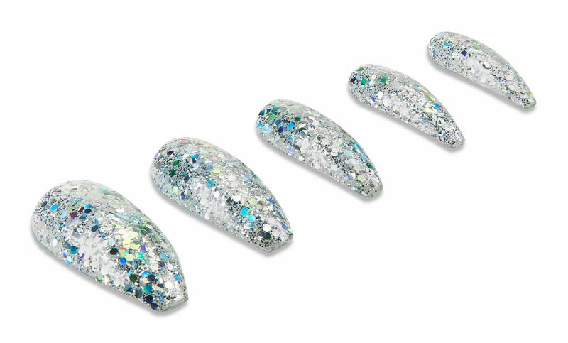 Ardell - Nail Addict Premium Blue Jeweled Glitter Press On Nails