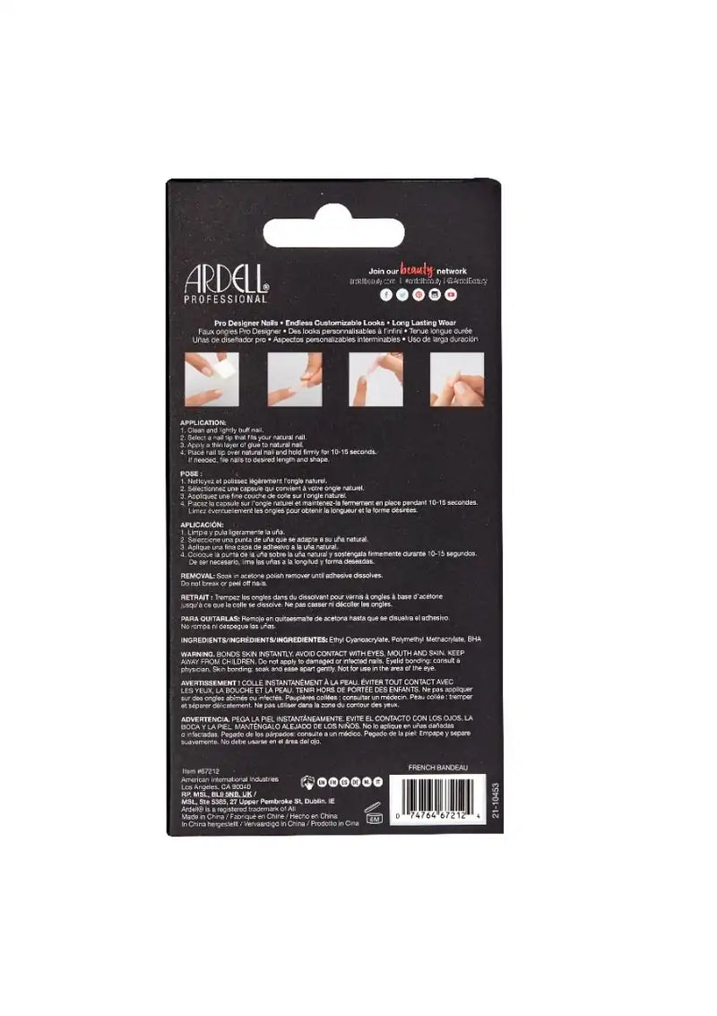 Ardell - Nail Addict Eco French Bandeau Press On Nails