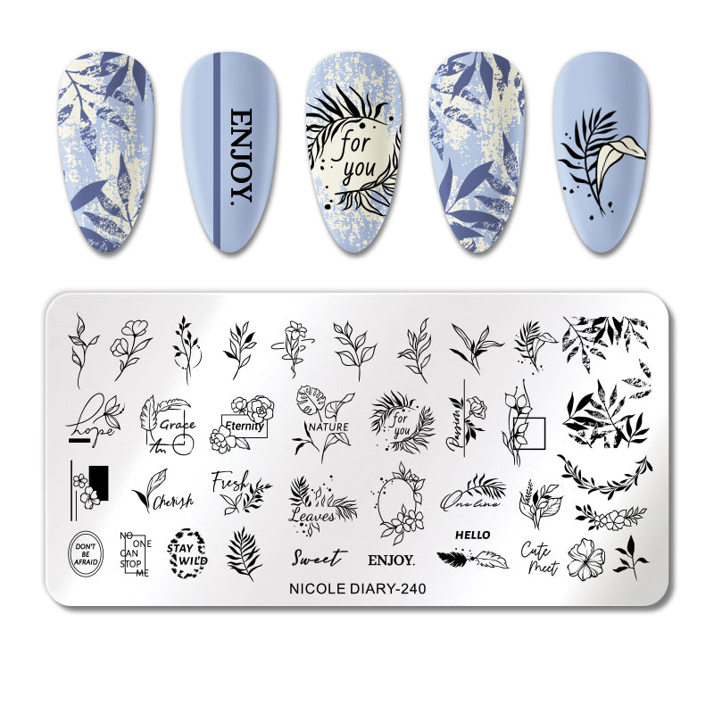Nicole Diary - 240 Positive Nature Stamping Plate