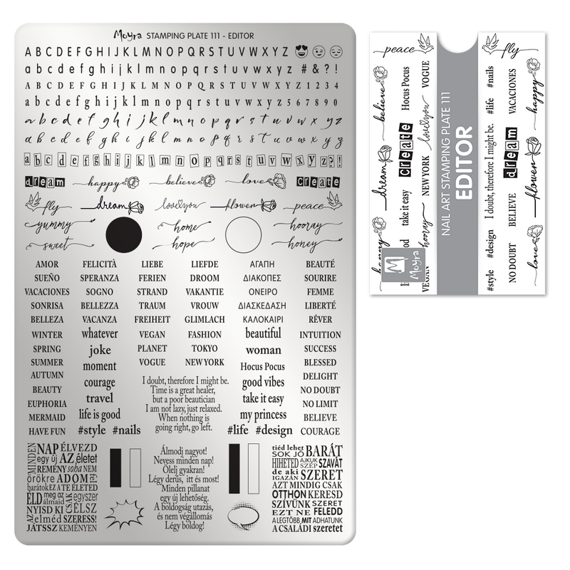 Moyra - 111 Editor Stamping Plate