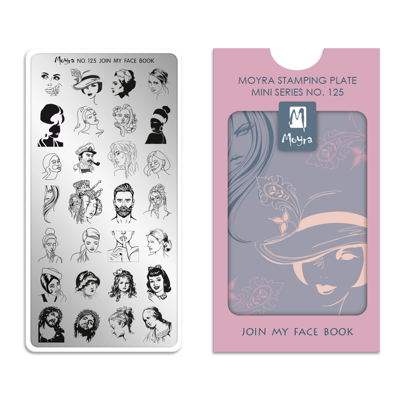Moyra - 125 Join My Face Book Mini Stamping Plate