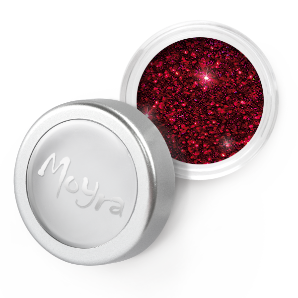 Moyra - 19 Dark Red Glitter Powder