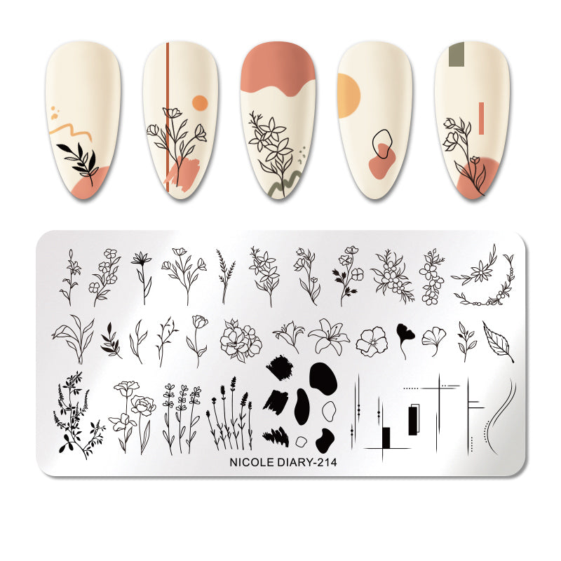 Nicole Diary - 214 Floral It All Stamping Plate