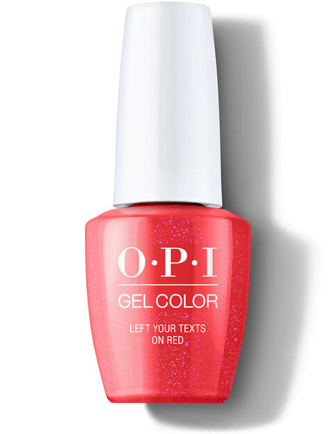 OPI Gel Color - Left Your Texts on Red Gel Polish