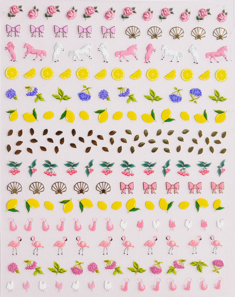 Deco Miami - Pink Pony Nail Stickers