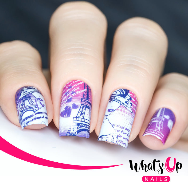 Whats Up Nails - P061 I Heart Paris Water Decals