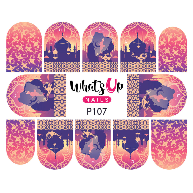 Whats Up Nails - P107 Arabian Night of Love Water Decals
