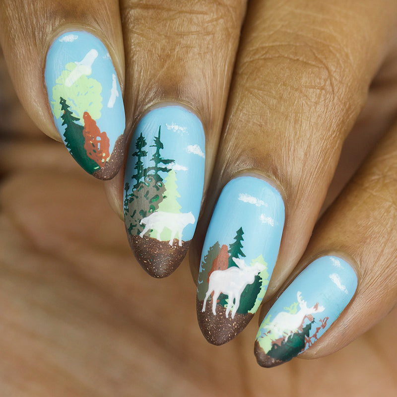 Whats Up Nails - A024 Backlit Scenery Stamping Plate