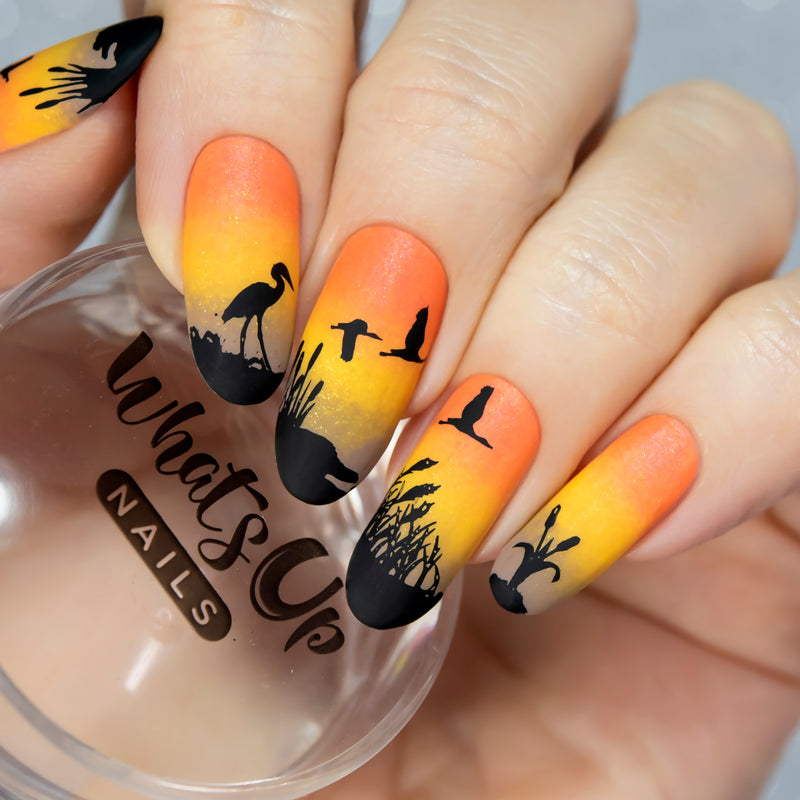 Whats Up Nails - A025 Silhouette Menagerie Stamping Plate
