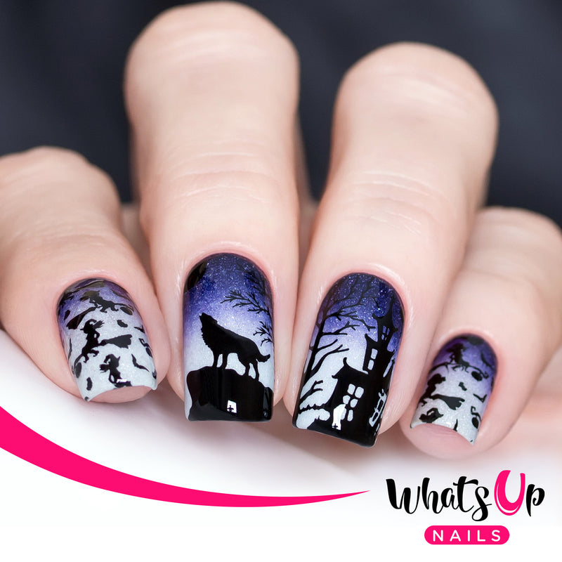 Whats Up Nails - B036 Eeks and Screams Stamping Plate