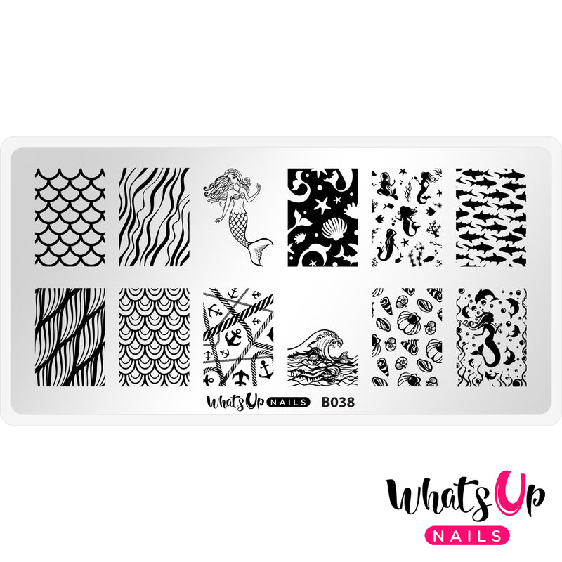Whats Up Nails - B038 Lost at Sea Stamping Plate