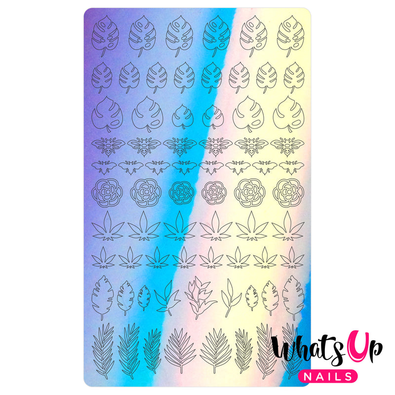 Whats Up Nails - Botanical Garden Stickers (Blue) - Daily Charme Collaboration