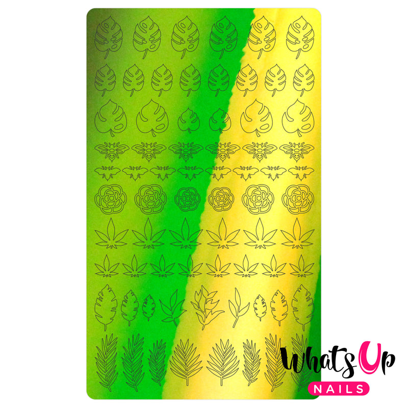 Whats Up Nails - Botanical Garden Stickers (Lime) - Daily Charme Collaboration