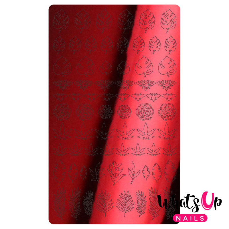 Whats Up Nails - Botanical Garden Stickers (Red) - Daily Charme Collaboration