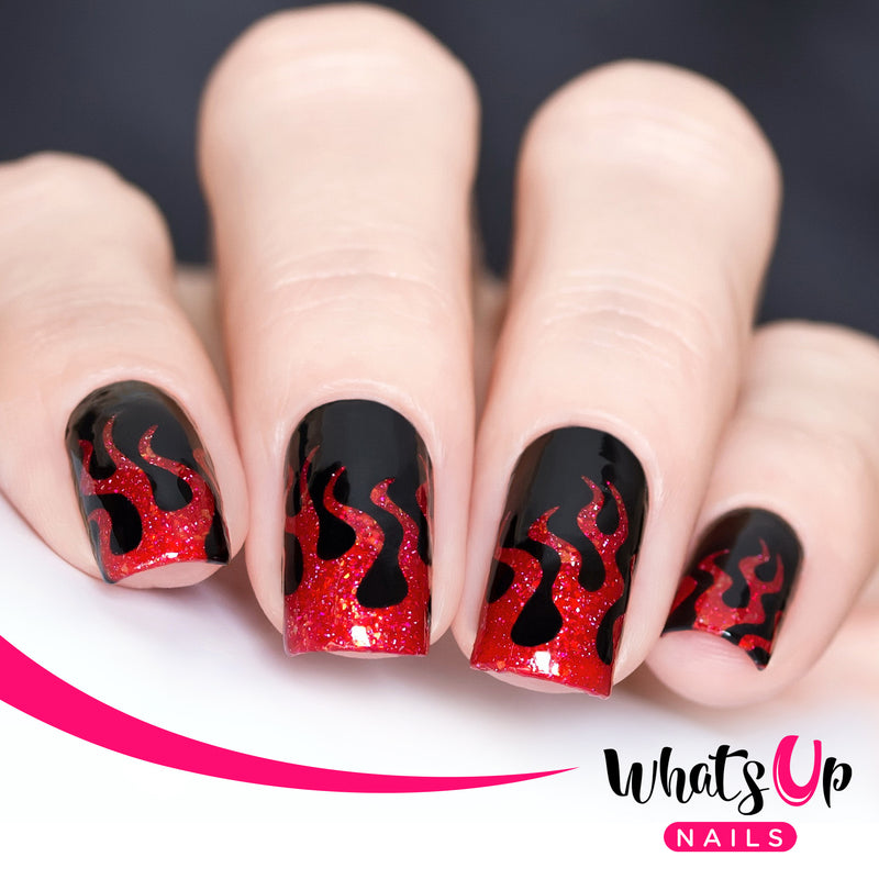 Whats Up Nails - Fire Stencils