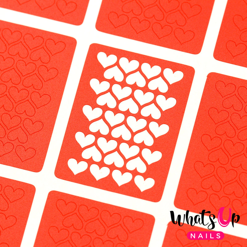 Whats Up Nails - Heart Lines Stencils