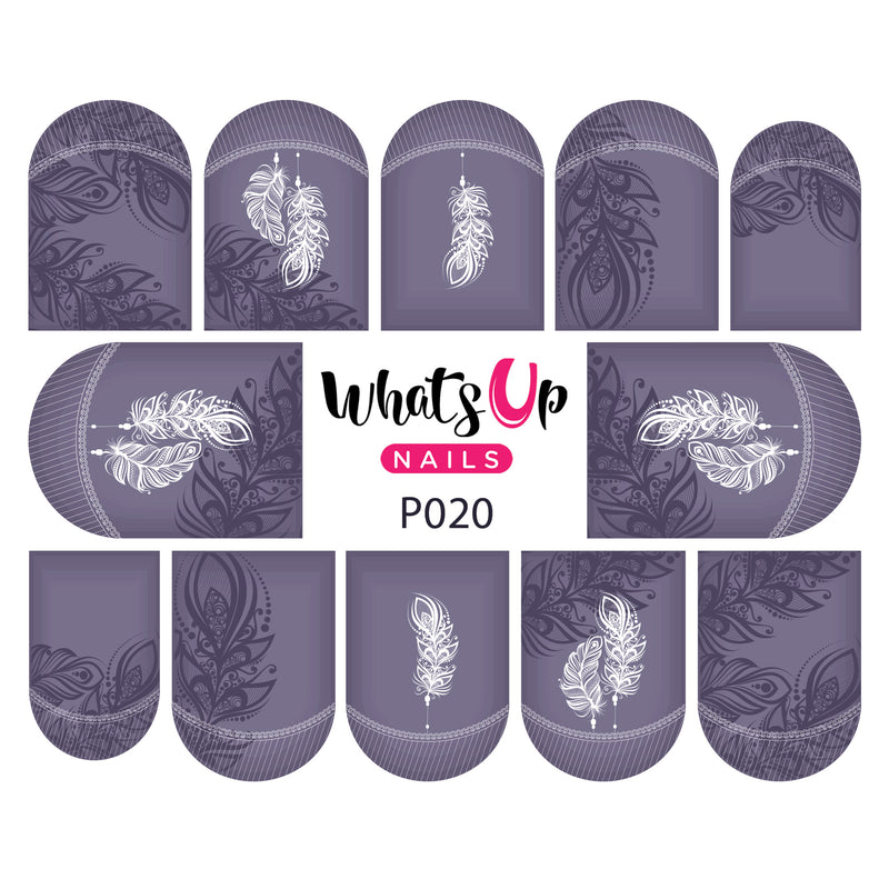 Whats Up Nails - P020 Light as a Feather Water Decals