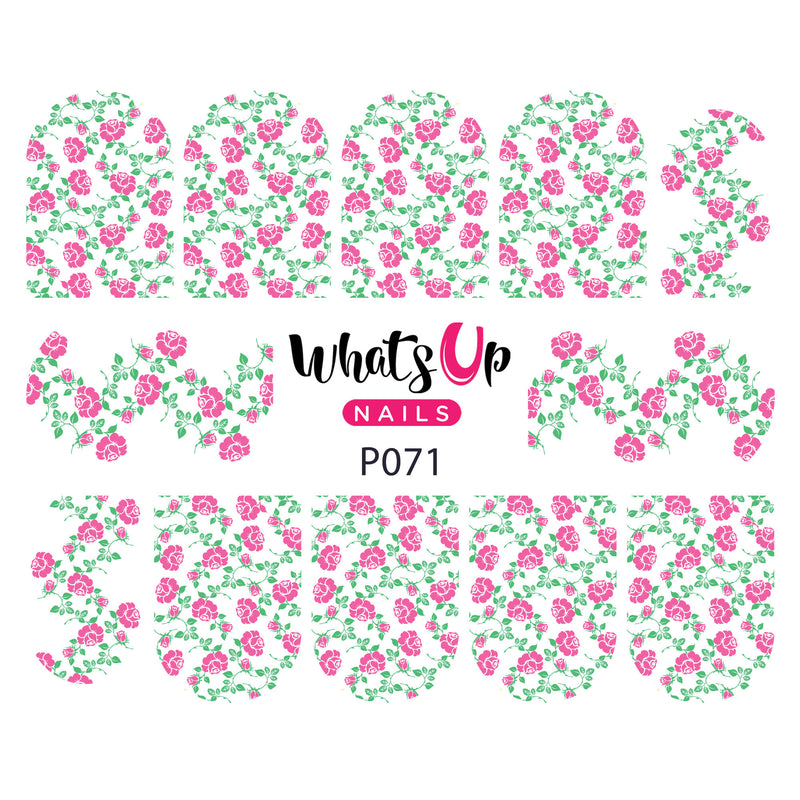 Whats Up Nails - P071 Dainty Blooms Water Decals