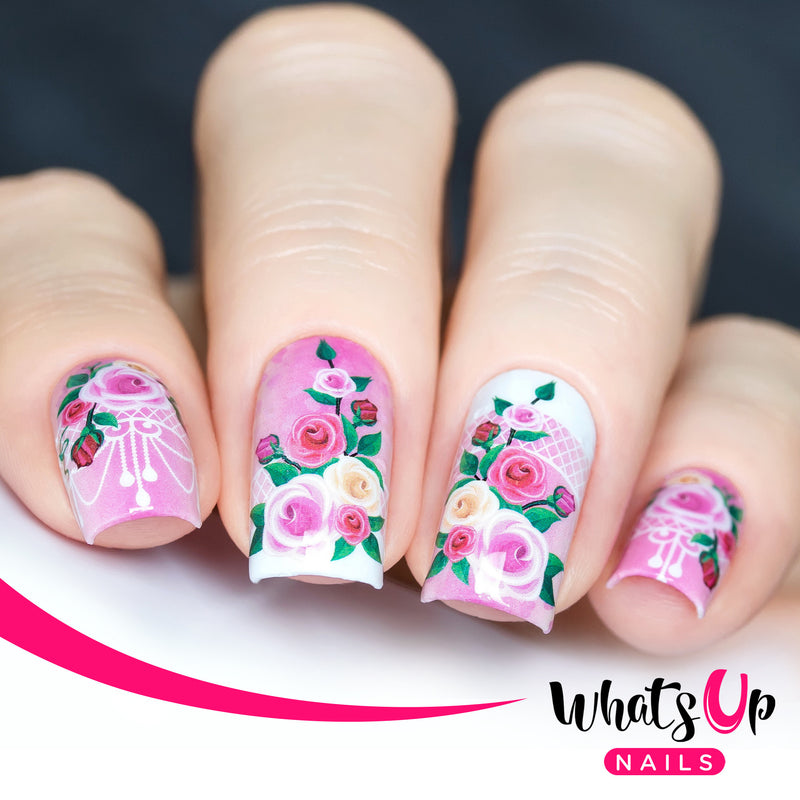 Whats Up Nails - P072 Roses of Temptation Water Decals