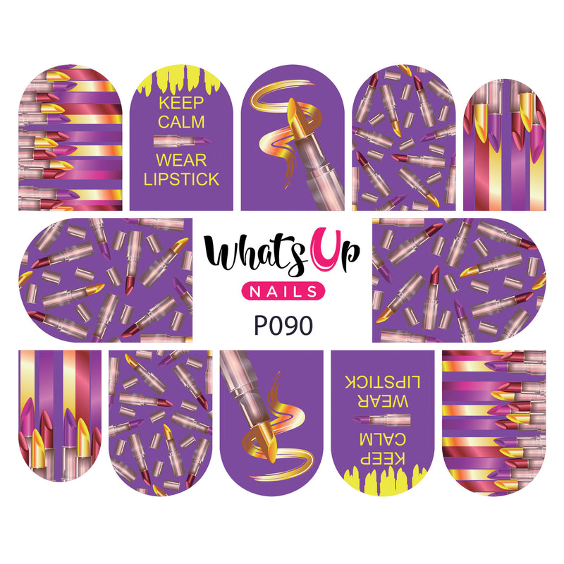 Whats Up Nails - P090 Lipstick Diva Water Decals
