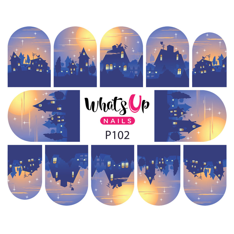 Whats Up Nails - P102 Home at Dusk Water Decals