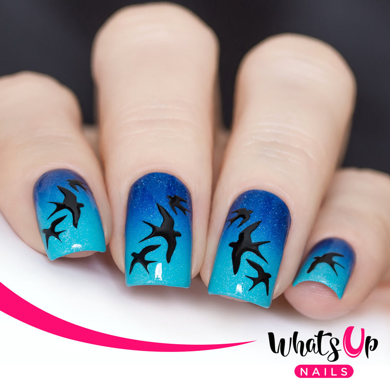 Whats Up Nails - Swallows Stencils