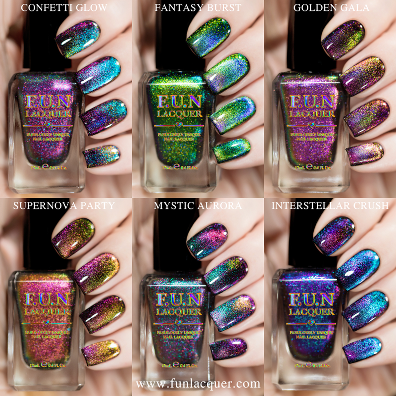 [Preorder, Ships Early Nov] F.U.N Lacquer - The 12th Anniversary Collection (6 Nail Polishes) (Magnetic)