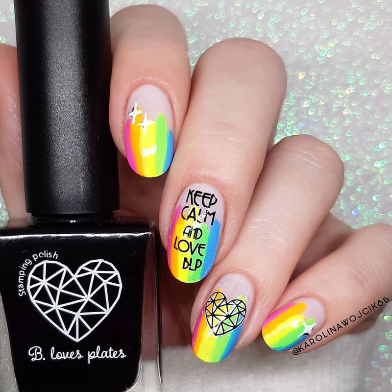 B Loves Plates - B.00 Rainbows and Unicorns Stamping Plate