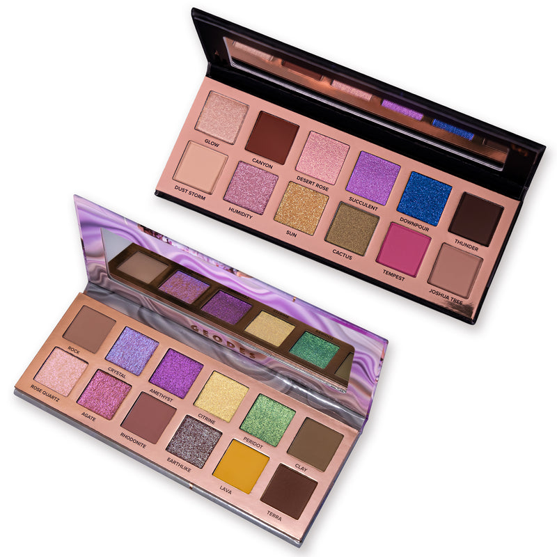 Whats Up Beauty - 2 Eyeshadow Palettes (Desert Monsoon, Geodes)