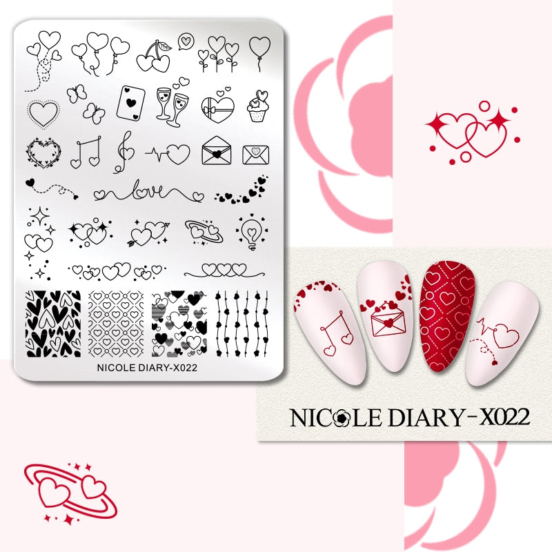 Nicole Diary - X022 Celebrating Love Stamping Plate