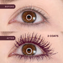 Whats Up Beauty - Watch Me! Volumizing and Lengthening Mascara with Peptide and Vitamin B5 - Shade Burgundy