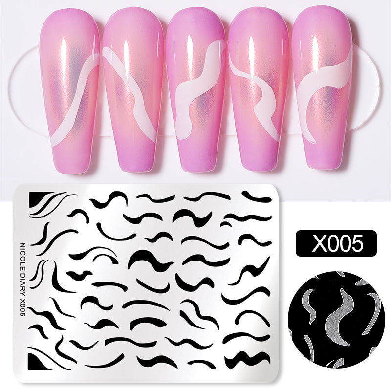 Nicole Diary - X005 Waves All Day Stamping Plate