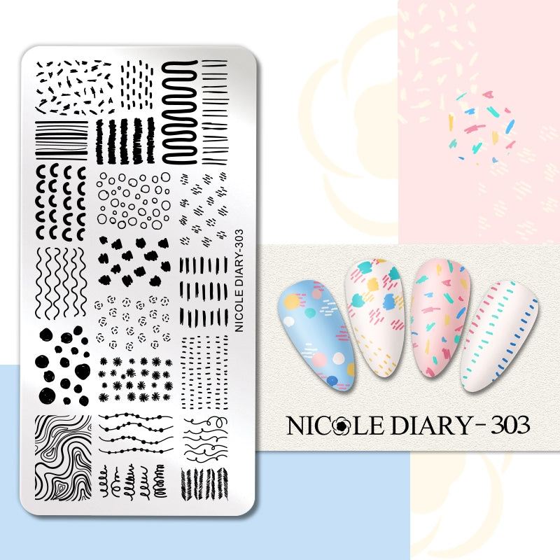 Nicole Diary - 303 Eclectic Retro Fusion Stamping Plate