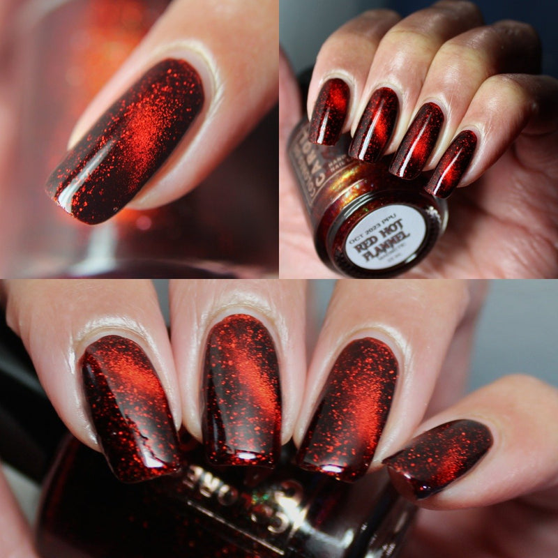 Colores de Carol - Red Hot Flannel Nail Polish (Magnetic)