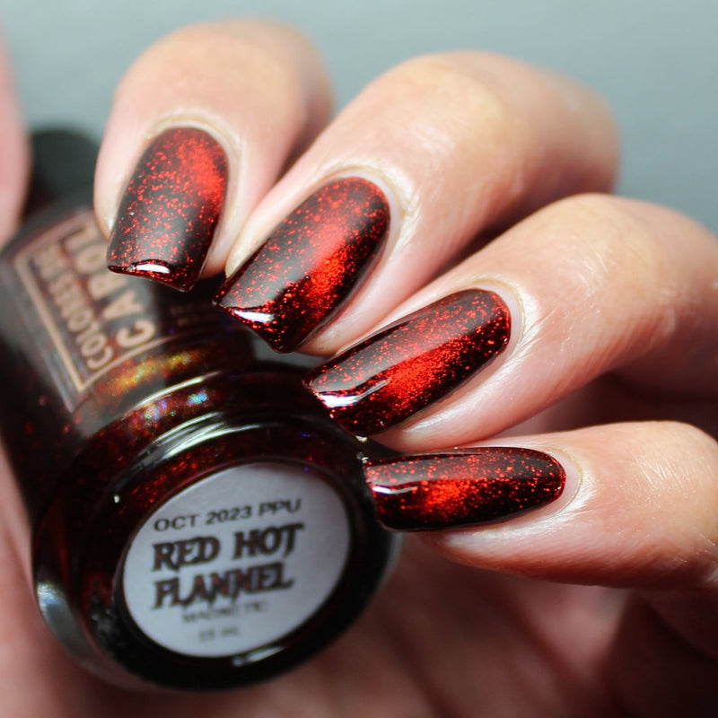 Colores de Carol - Red Hot Flannel Nail Polish (Magnetic)