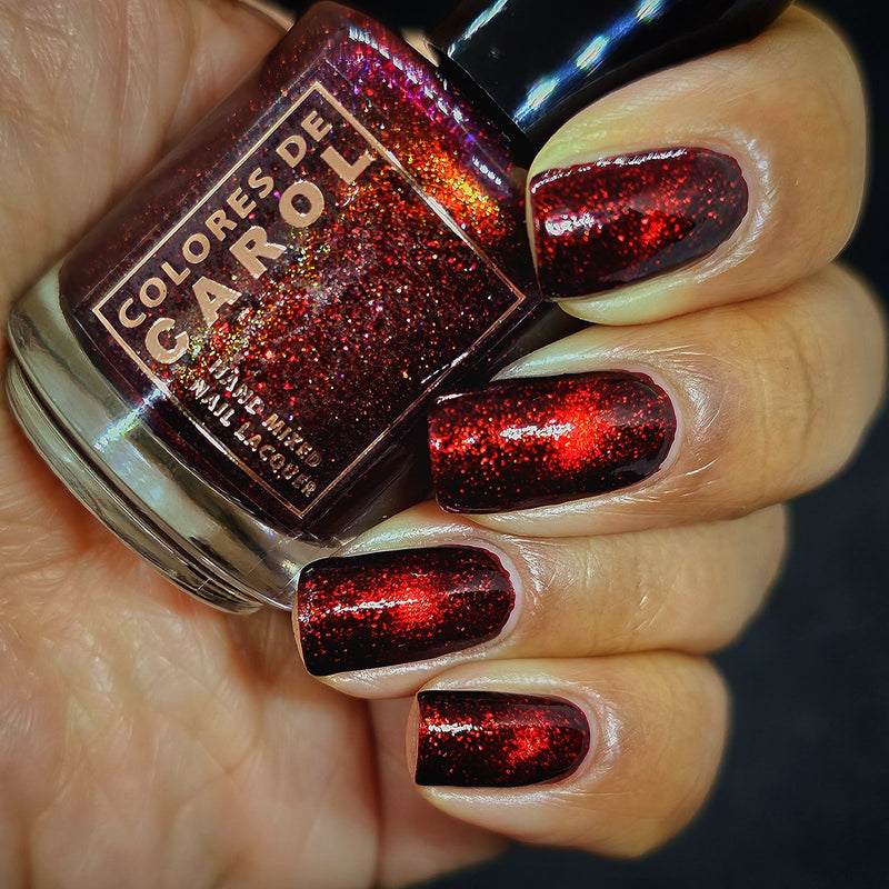 Colores de Carol - Red Hot Flannel Nail Polish (Magnetic)