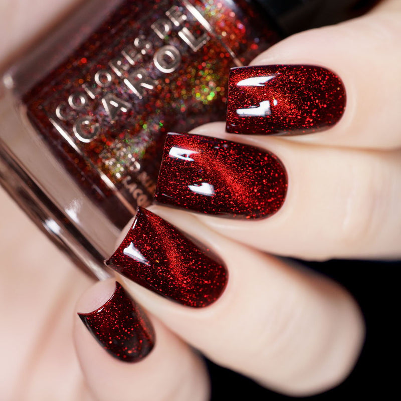 Colores de Carol - Red Hot Flannel Nail Polish (Magnetic)