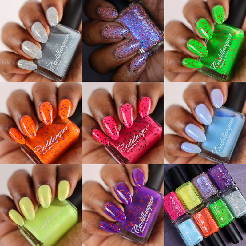 [Preorder, Ships Early Oct] Cadillacquer - Eerie Glow Collection (8 Nail Polishes) (Glow in the Dark)