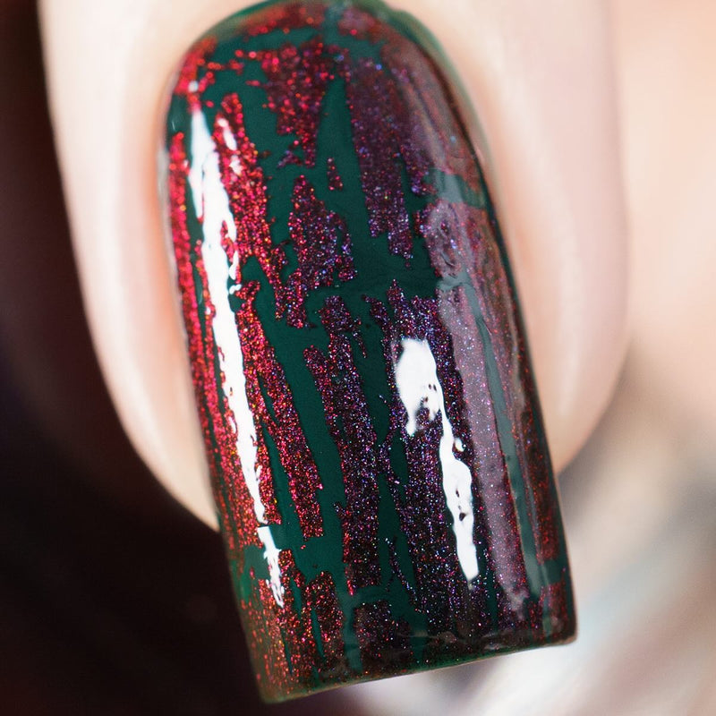 Colores de Carol - Midnight Merlot Nail Polish (Crackle Topper)