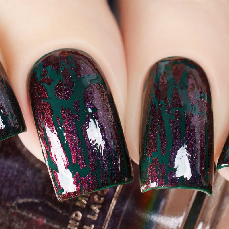 Colores de Carol - Midnight Merlot Nail Polish (Crackle Topper)