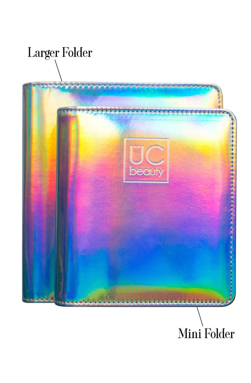 UberChic Beauty - Mini Hot Pink Holographic Storage Binder