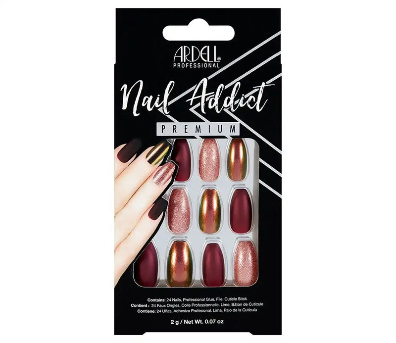 Ardell - Nail Addict Premium Red Cateye Press On Nails