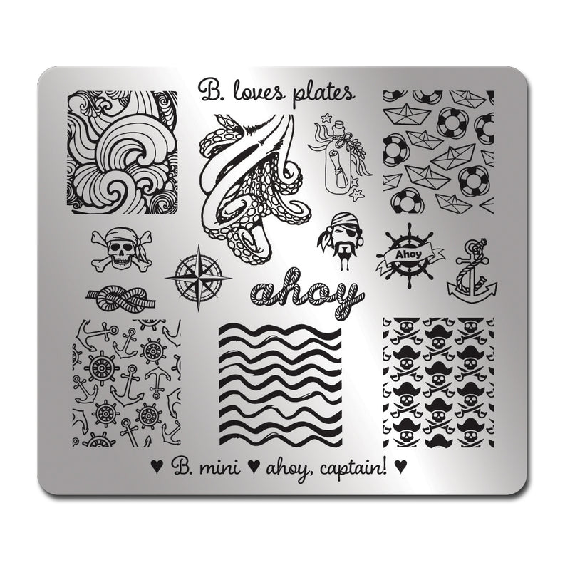 B Loves Plates - B.Mini Ahoy, Captain! Stamping Plate