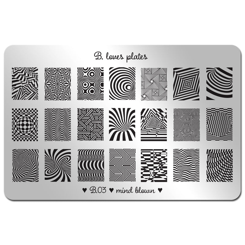 B Loves Plates - B.03 Mind Blown Stamping Plate