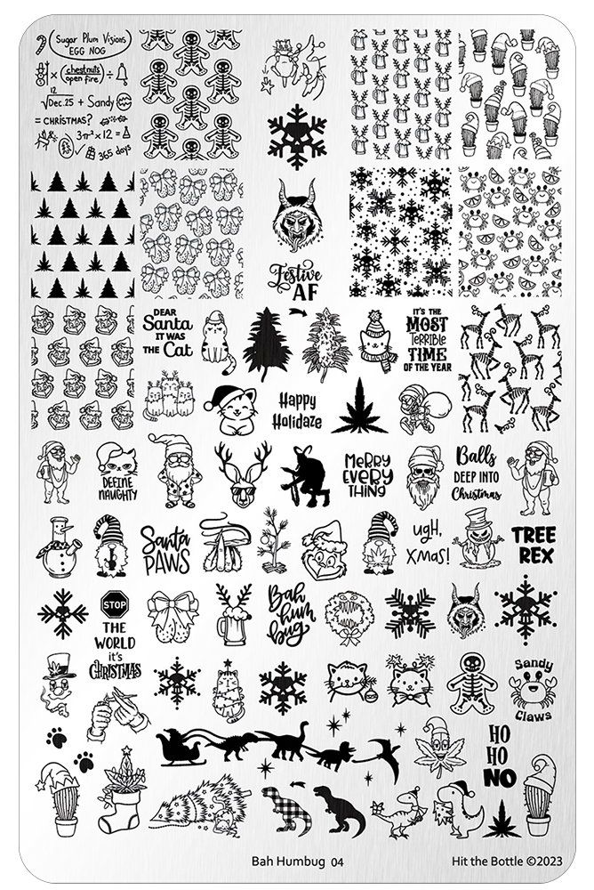 Hit The Bottle - Bah Humbug 04 Stamping Plate