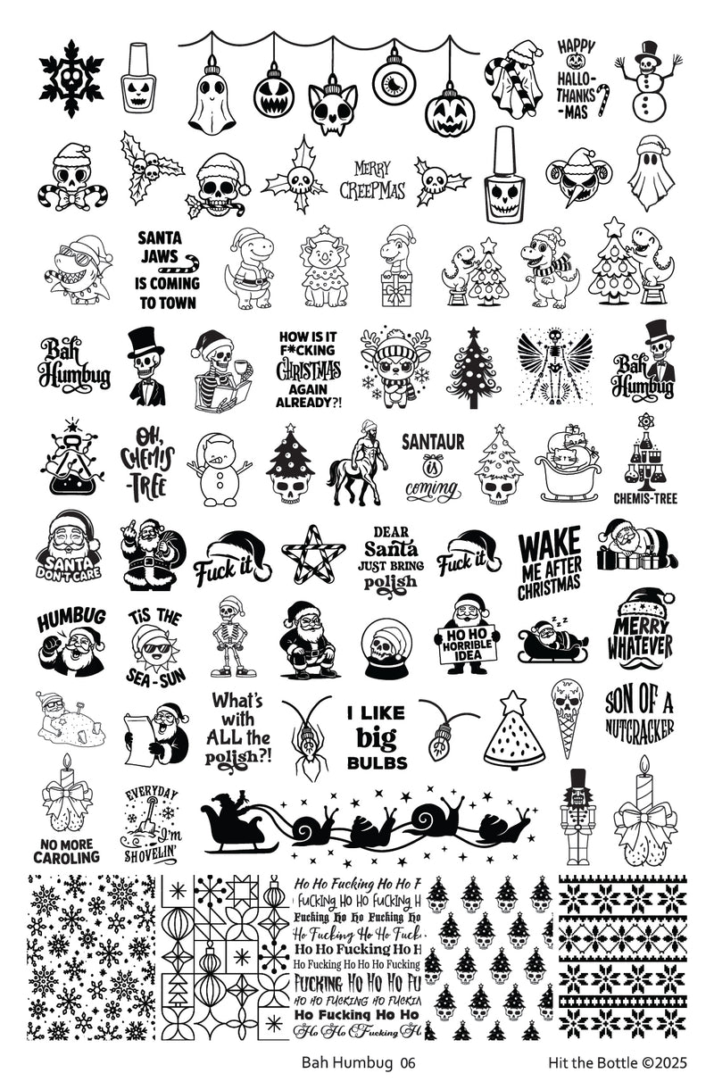 Hit The Bottle - Bah Humbug 06 Stamping Plate