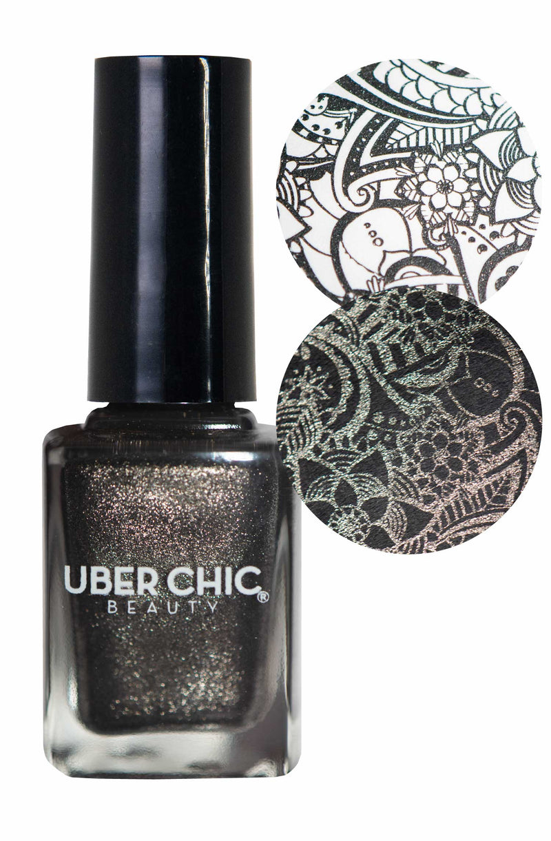 UberChic Beauty - Black Pearl Stamping Polish